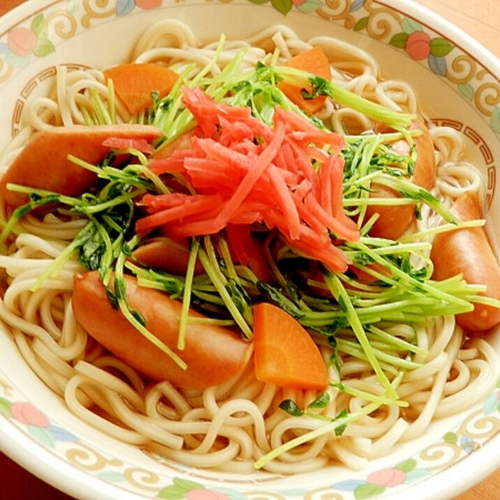 安い！二毛作？の豆苗で❤ラーメン味うどん♪